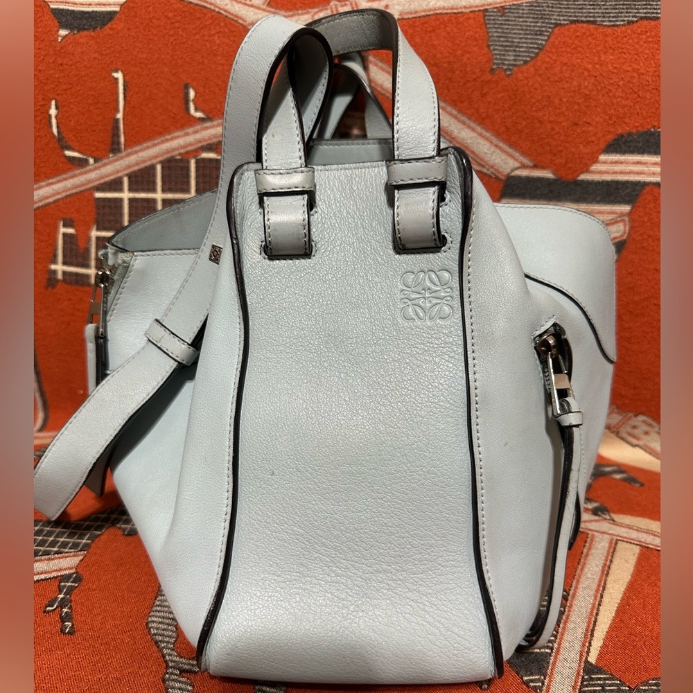 LOEWE❤️🌟LIGHT BLUE LEATHER HAMMOCK BAG⭐️